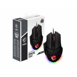 MSI Clutch GM20 Elite ratón mano derecha USB tipo A Óptico 6400 DPI