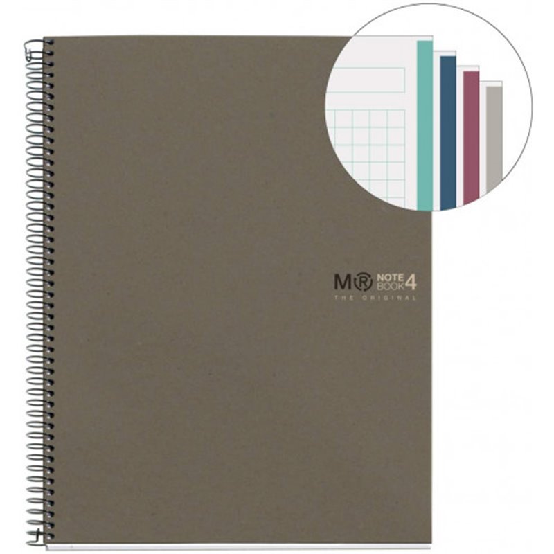 CUADERNO 100% RECICLADO NB-4 A5 120HOJAS ECOGRIS MIQUELRIUS 6084