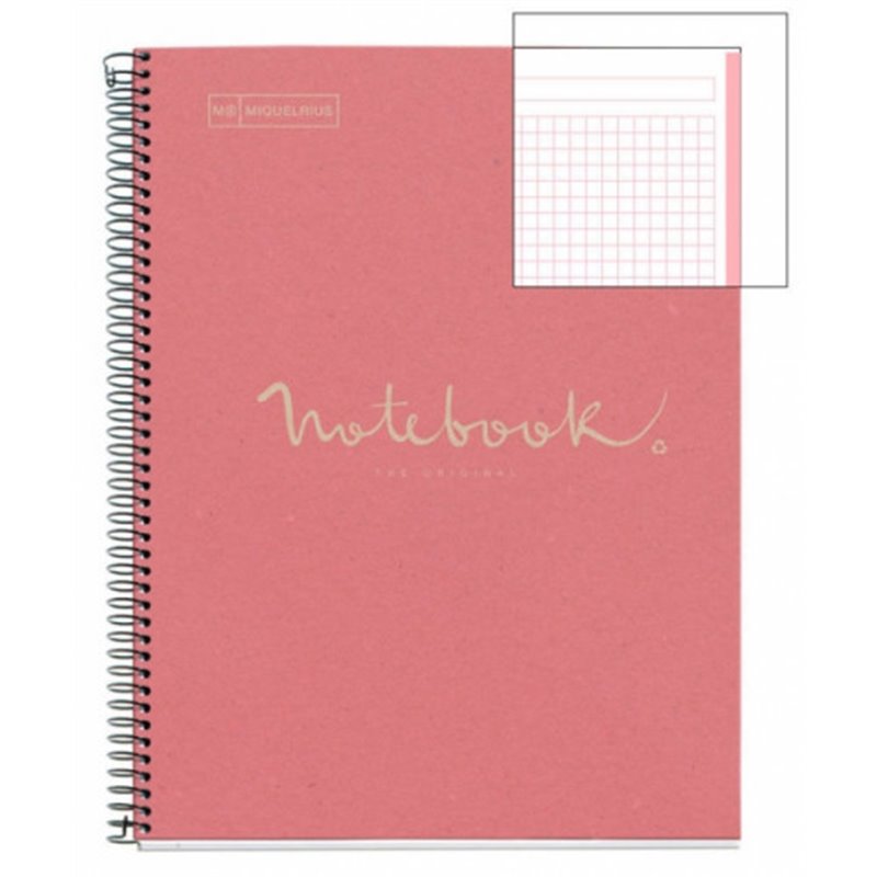 CUADERNO 100% RECICLADO NB-1 A4 80HOJAS ECOROSA EMOTIONS MIQUELRIUS 6093