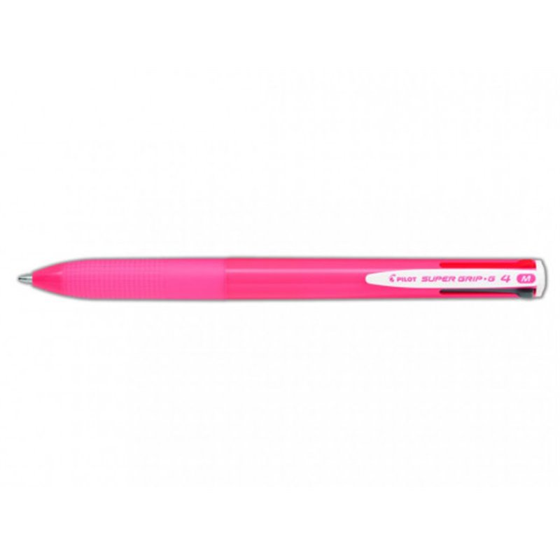 BOLIGRAFO SUPERGRIP G - 4 COLORES - CUERPO COLOR- ROSA PILOT BPKGG-35M-P