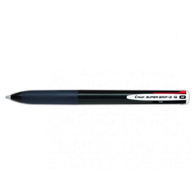 BOLIGRAFO SUPERGRIP G - 4 COLORES - CUERPO COLOR NEGRO PILOT BPKGG-35M-B