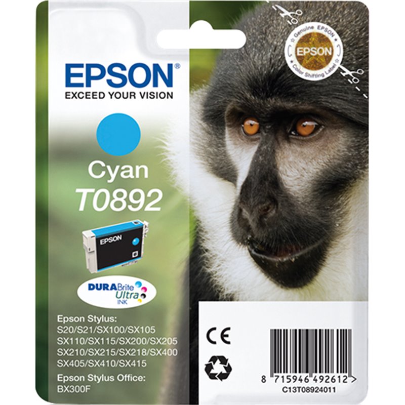 EPSON TINTA (C13T08924011) CIAN STYLUS S20/X205