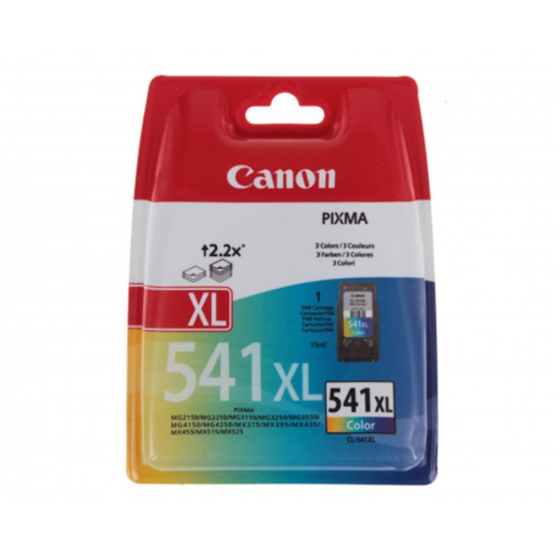 CANON CARTUCHO TINTA COLOR PIXMA CL-541XL MG2250/MG3150/MG3250/MG4150/MG4250/MX375/MX435/MX455/MX515/MX525