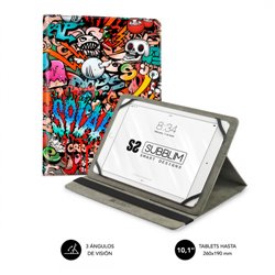 SUBBLIM Funda Tablet Universal TRENDY CASE GRAFFITI 10.1"