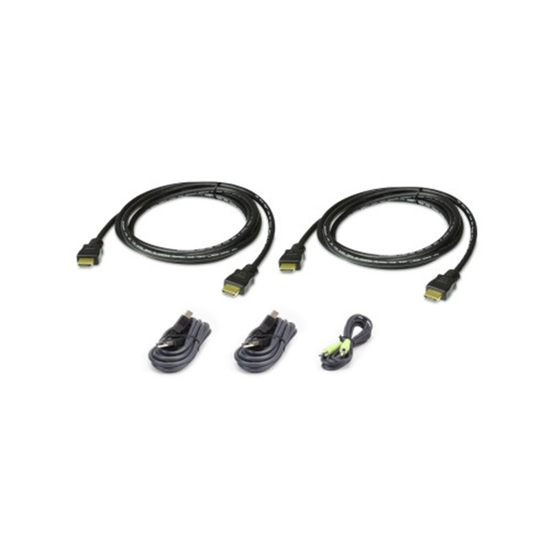 Aten 2L-7D02UHX5 cable para video, teclado y ratón (kvm) 1,8 m Negro