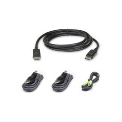 Aten 2L-7D02UDPX4 cable para video, teclado y ratón (kvm) 1,8 m Negro