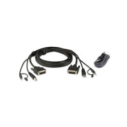 Aten 2L-7D03UDX4 cable para video, teclado y ratón (kvm) 3 m Negro