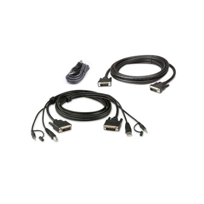 Aten 2L-7D02UDX3 cable para video, teclado y ratón (kvm) 1,8 m Negro