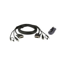 Aten 2L-7D02UDX2 cable para video, teclado y ratón (kvm) 1,8 m Negro