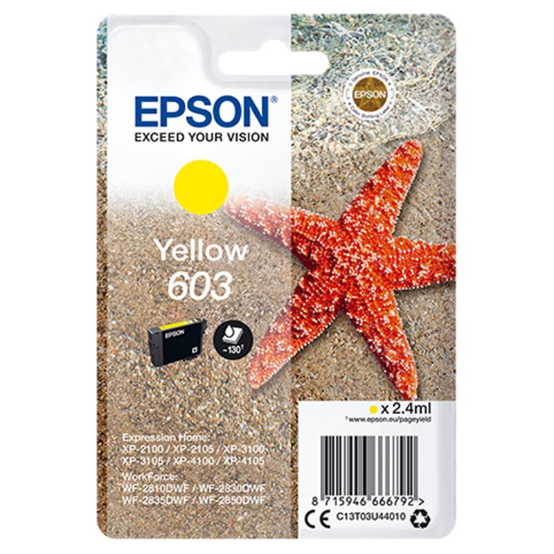 Epson Singlepack Yellow 603 Ink