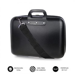 SUBBLIM Maletín Ordenador EVA Laptop Bag Carbon 13,3" Black