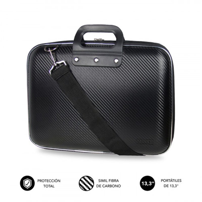 SUBBLIM Maletín Ordenador EVA Laptop Bag Carbon 13,3" Black