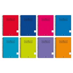 CUADERNO TAPA POLIPROPILENO EXTRADURA UNICOLOR5 A4+ 120 HOJAS 90GR. 5X5 COLORES SURTIDOS PAPYRUS 88462193