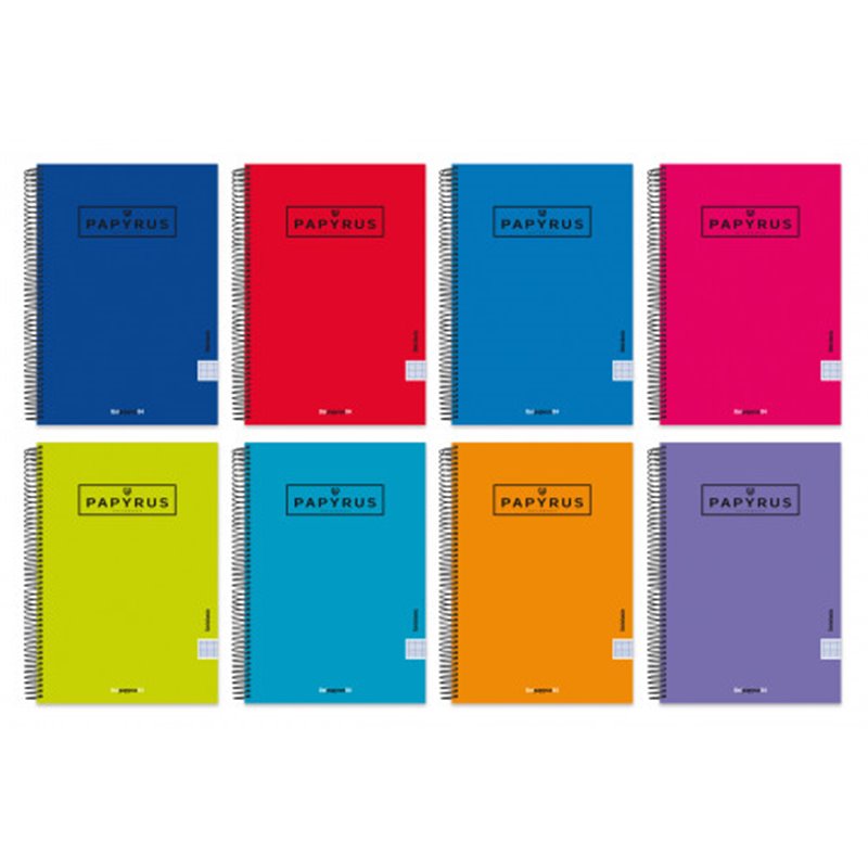 CUADERNO TAPA CARTON FORRADA EXTRADURA UNICLASIC 4º 80 HOJAS 90GR. 4X4 COLORES SURTIDOS PAPYRUS 88453099