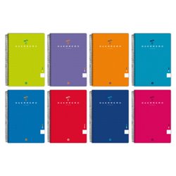 CUADERNO TAPA BLANDA UNICLASIC 4º 80 HOJAS 90GR. 4X4 COLORES SURTIDOS GUERRERO 88450199