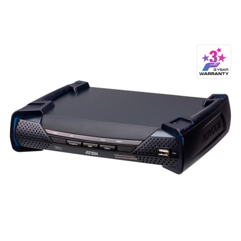 ATEN Receptor KVM por IP DVI-I single display USB