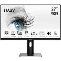 MSI PRO MP273QP pantalla para PC 68,6 cm (27") 2560 x 1440 Pixeles Wide Quad HD LED Negro, Plata