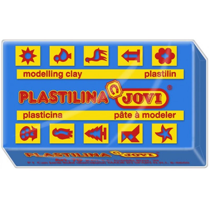 CAJA 15 PASTILLAS PLASTILINA 150 G - AZUL OSCURO JOVI 7113