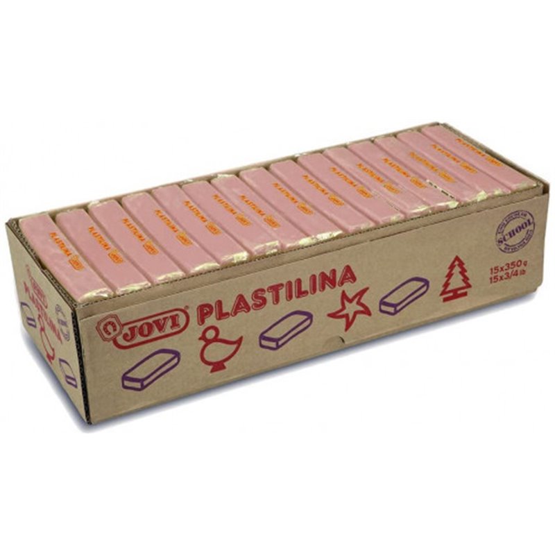 CAJA 15 PASTILLAS PLASTILINA 350 G - ROSA JOVI 7207