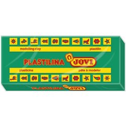 CAJA 15 PASTILLAS PLASTILINA 150 G - VERDE OSCURO JOVI 7111