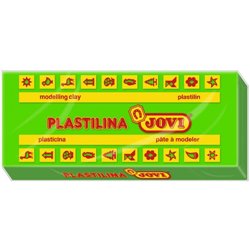 CAJA 15 PASTILLAS PLASTILINA 150 G - VERDE CLARO JOVI 7110