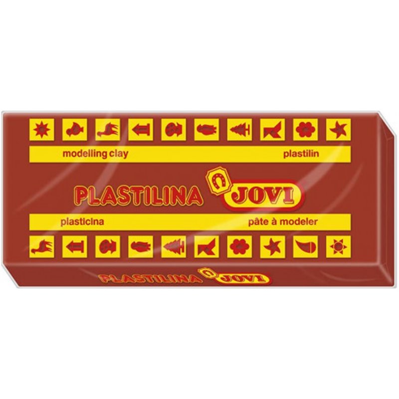 CAJA 15 PASTILLAS PLASTILINA 150 G - MARRÓN JOVI 7109