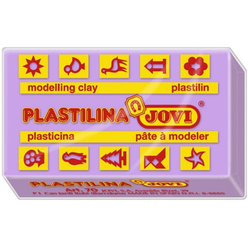 CAJA 30 PASTILLAS PLASTILINA 50 G - LILA JOVI 7014