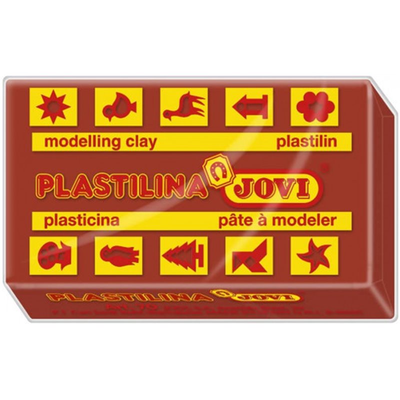 CAJA 30 PASTILLAS PLASTILINA 50 G - MARRÓN JOVI 7009