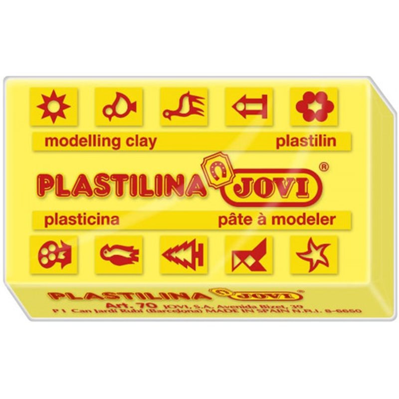 CAJA 30 PASTILLAS PLASTILINA 50 G - AMARILLO  JOVI 7002