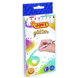 ESTUCHE 8 ROTULADORES GLITTER COLORES SURTIDOS JOVI 1608G