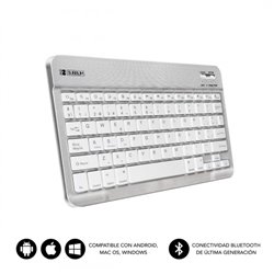 SUBBLIM Teclado Bluetooth Smart BT Keyboard Silver