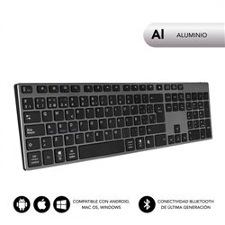 SUBBLIM Teclado Wireless Bluetooth Aluminio Advance Extended Grey