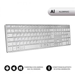 SUBBLIM Teclado Wireless Bluetooth Aluminio Advance Extended Silver