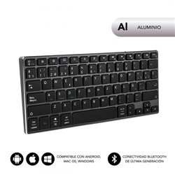 SUBBLIM Teclado Wireless Bluetooth Aluminio Advance Compact Grey