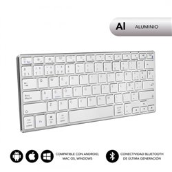 SUBBLIM Teclado Wireless Bluetooth Aluminio Advance Compact Silver