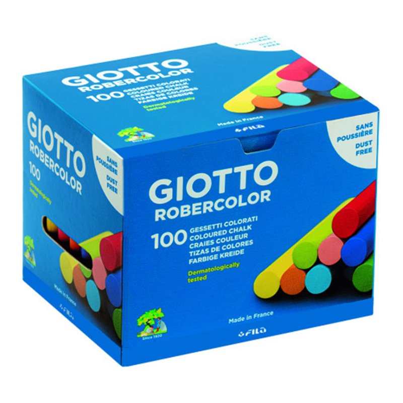 CAJA 100 TIZAS COLORES SURTIDOS GIOTTO F539000