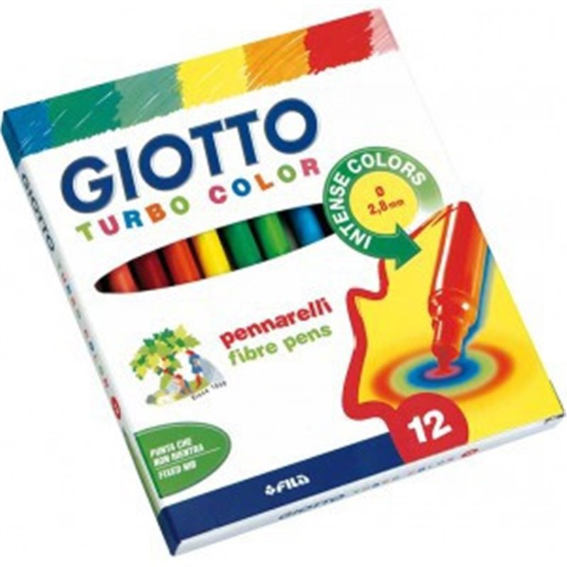 ESTUCHE 12 ROTULADORES TURBO COLOR GIOTTO F416000