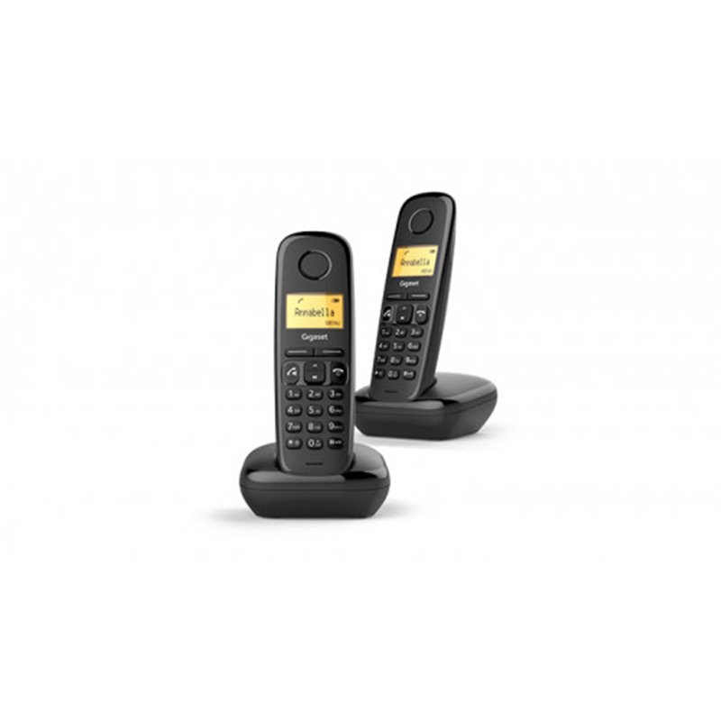 Gigaset A270 Duo Teléfono DECT Identificador de llamadas Negro