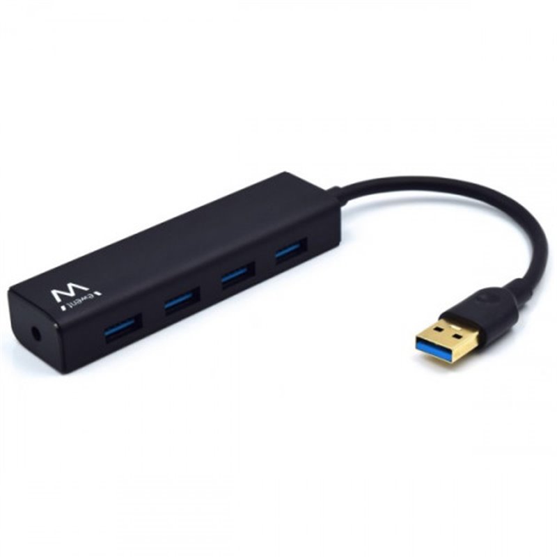 Ewent EW1136 hub de interfaz USB 3.2 Gen 1 (3.1 Gen 1) Type-A 480 Mbit/s Negro