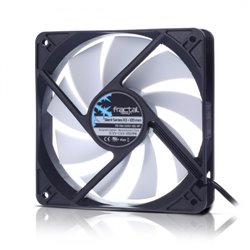 Fractal Design Silent Series R3 120 mm Carcasa del ordenador Ventilador 12 cm Negro, Blanco