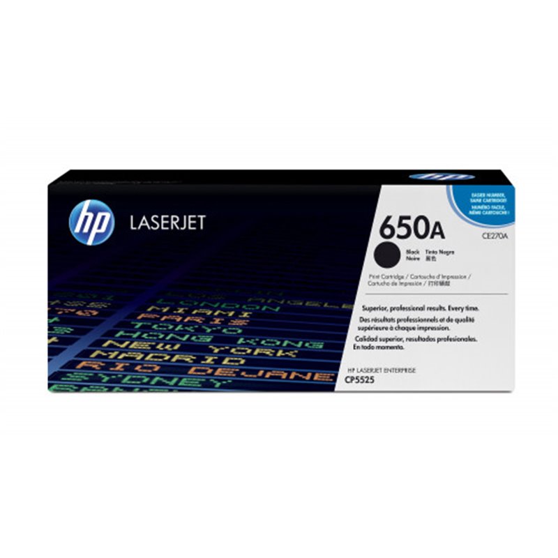 HP 650A TONER HP650A NEGRO (CE270A)