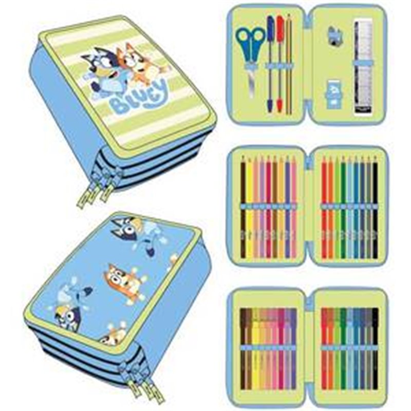 PLUMIER TRIPLE BLUEY 43 PCS