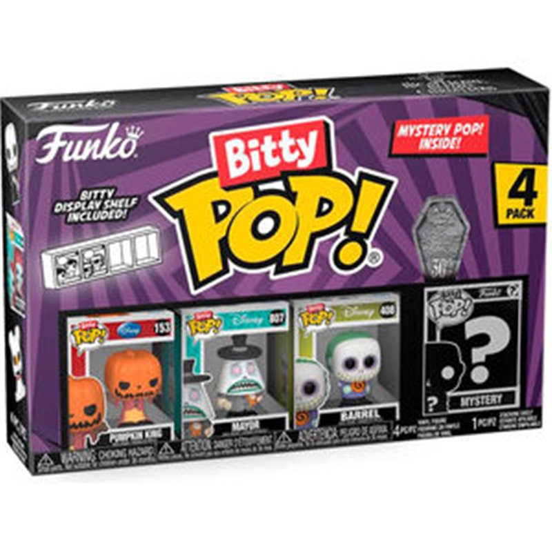 BLISTER 4 FIGURAS BITTY POP DISNEY PESADILLA ANTES DE NAVIDAD PUMPKIN KING