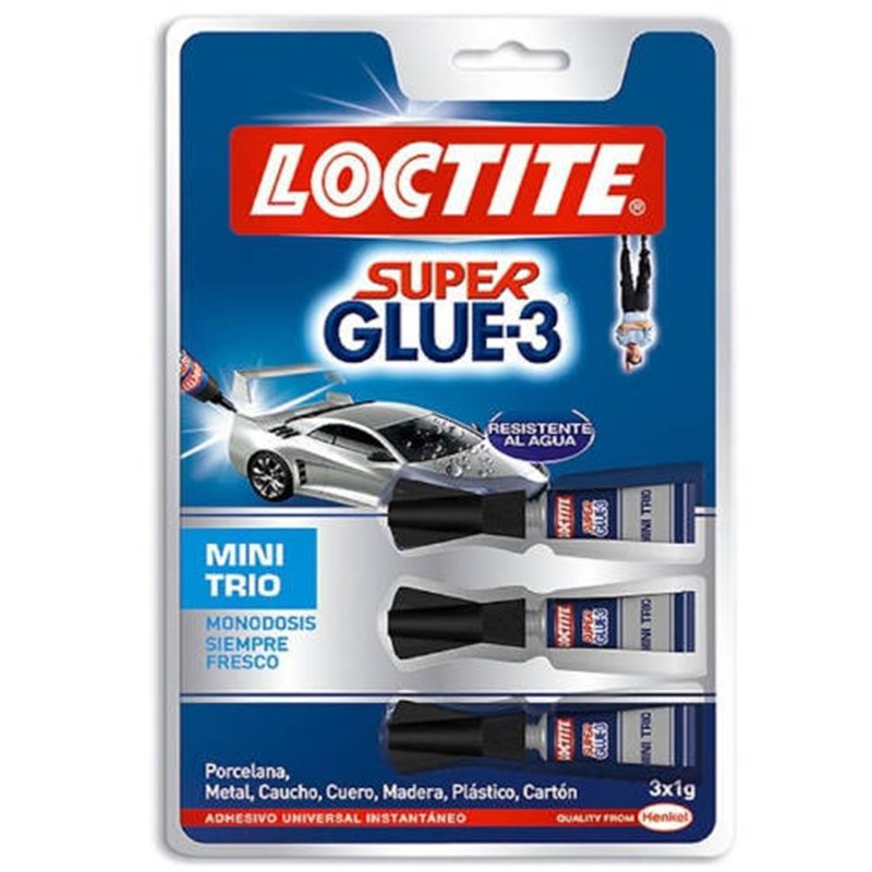 ADHESIVO INSTANTANEO SUPER GLUE-3X1GR. MONODOSIS LOCTITE 2640065