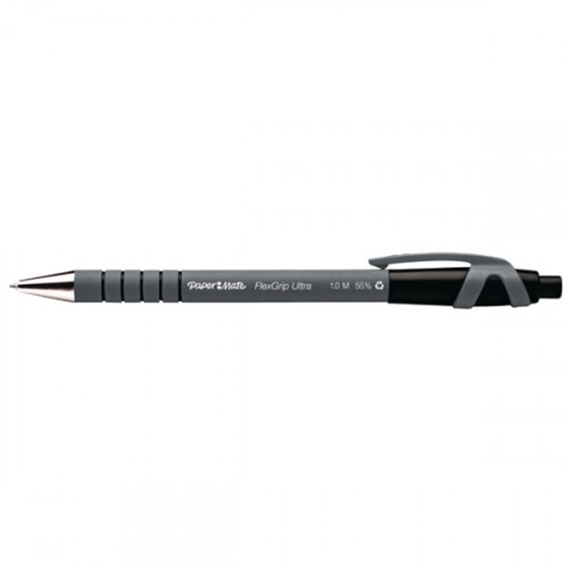 BOLIGRAFO FLEXGRIP ULTRA RETRACTIL 1.0 NEGRO PAPERMATE S0190