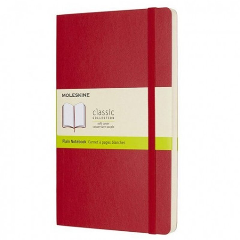 LIBRETA CLASICA TAPA BLANDA ROJO ESCARLATA L (13X21CM) LISA MOLESKINE QP618F2