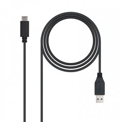 NANOCABLE CABLE USB 3.0. TIPO USB-C/M - A/M. NEGRO 1M