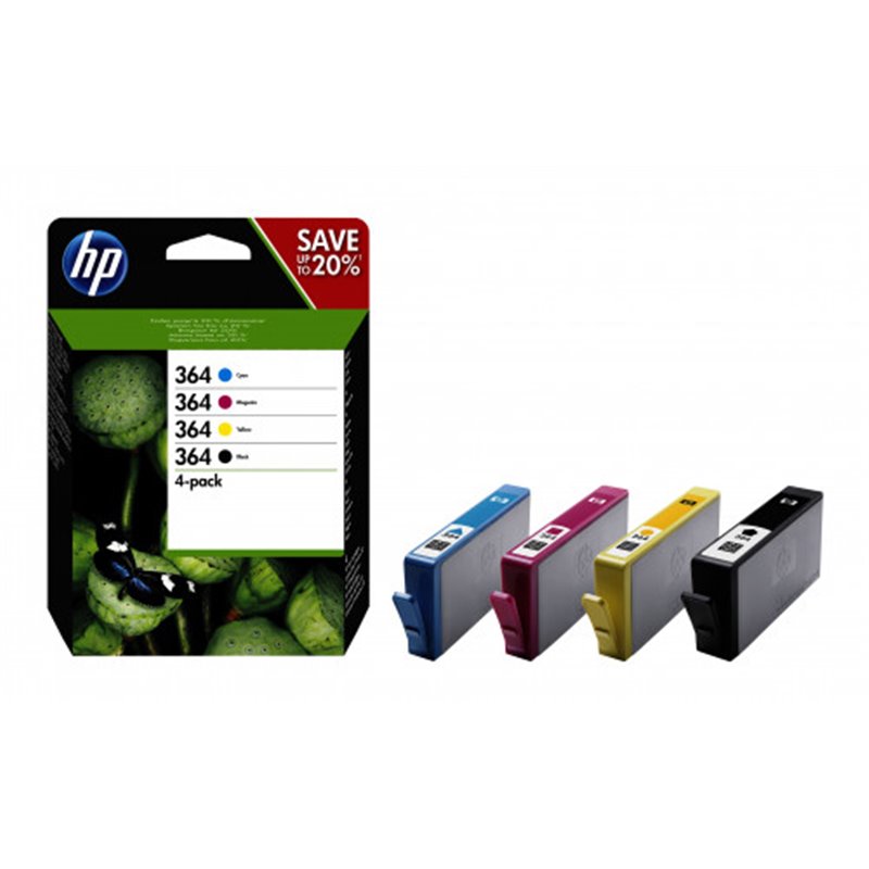 HP 364 CARTUCHO DE TINTA HP364 NEGRO - TRICOLOR (N9J73AE)