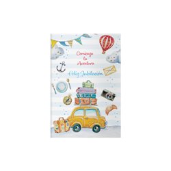 PACK 6 TARJETAS DE FELICITACIÓN JUBILACIÓN - TAMAÑO 11,5 X 17 CM - MODELO VACACIONES DOHE 70079