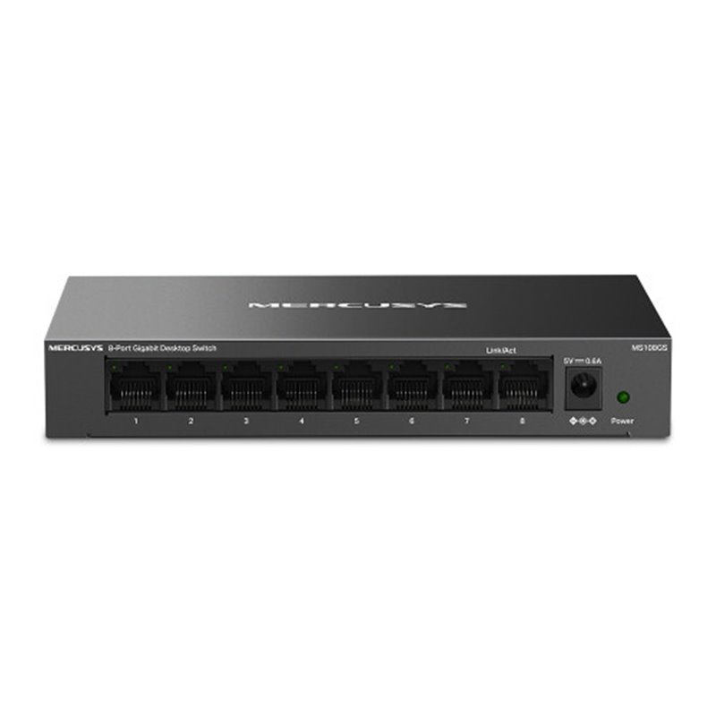 Mercusys MS108GS switch No administrado Gigabit Ethernet (10/100/1000) Negro